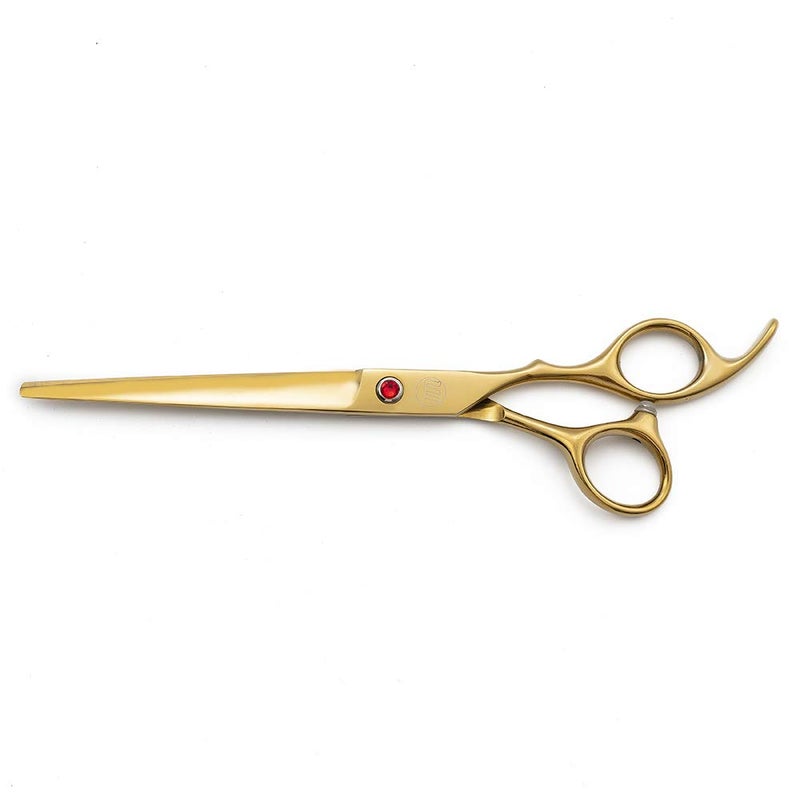 Moontay Professional 7.0" Dog Grooming Scissors Set, 4-pieces Straight, Upward Curved, Downward Curved, Thinning/Blending Shears for Dog, Cat and Pets, JP Stainless Steel, Gold - Image 3